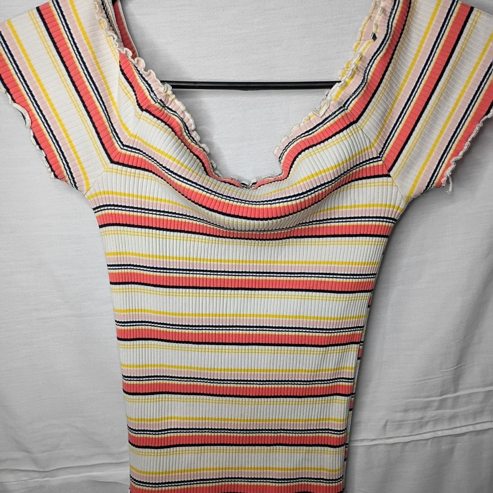 Forever 21 Multicolor Striped Ruffle Tee - Picture 7 of 9